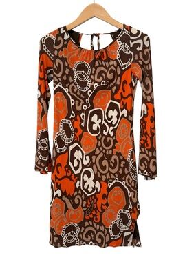 Milly of New York Silk Bell Sleeve Low Back Shift Dress Size Medium